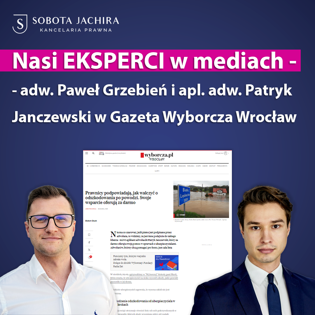 Bezpłatna pomoc prawna dla powodzian – nasi eksperci w Gazeta Wyborcza Wrocław
