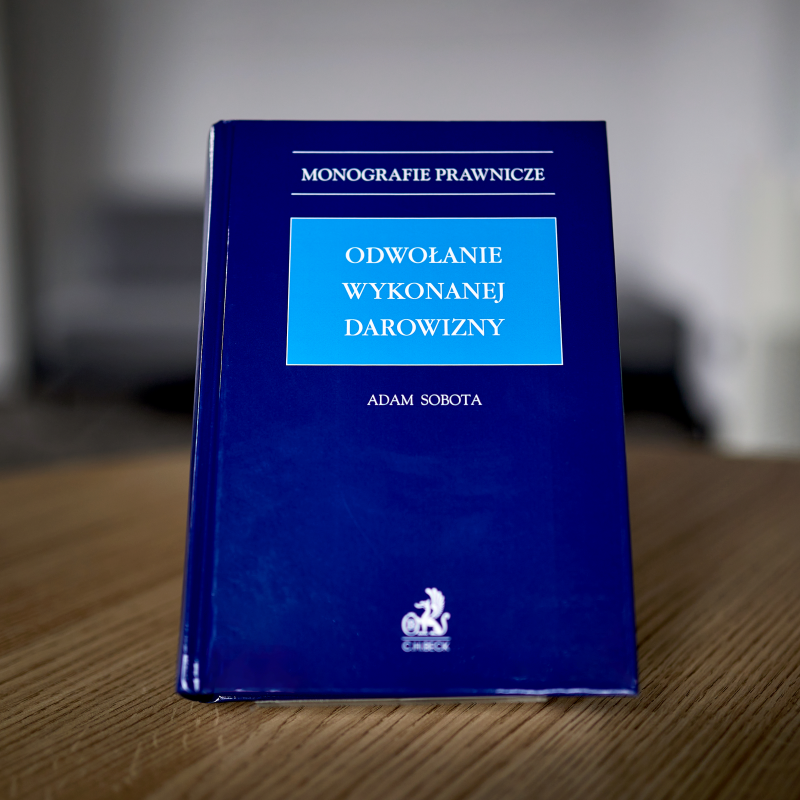 Jest już nowa książka Adama Soboty, wspólnika naszej kancelarii!