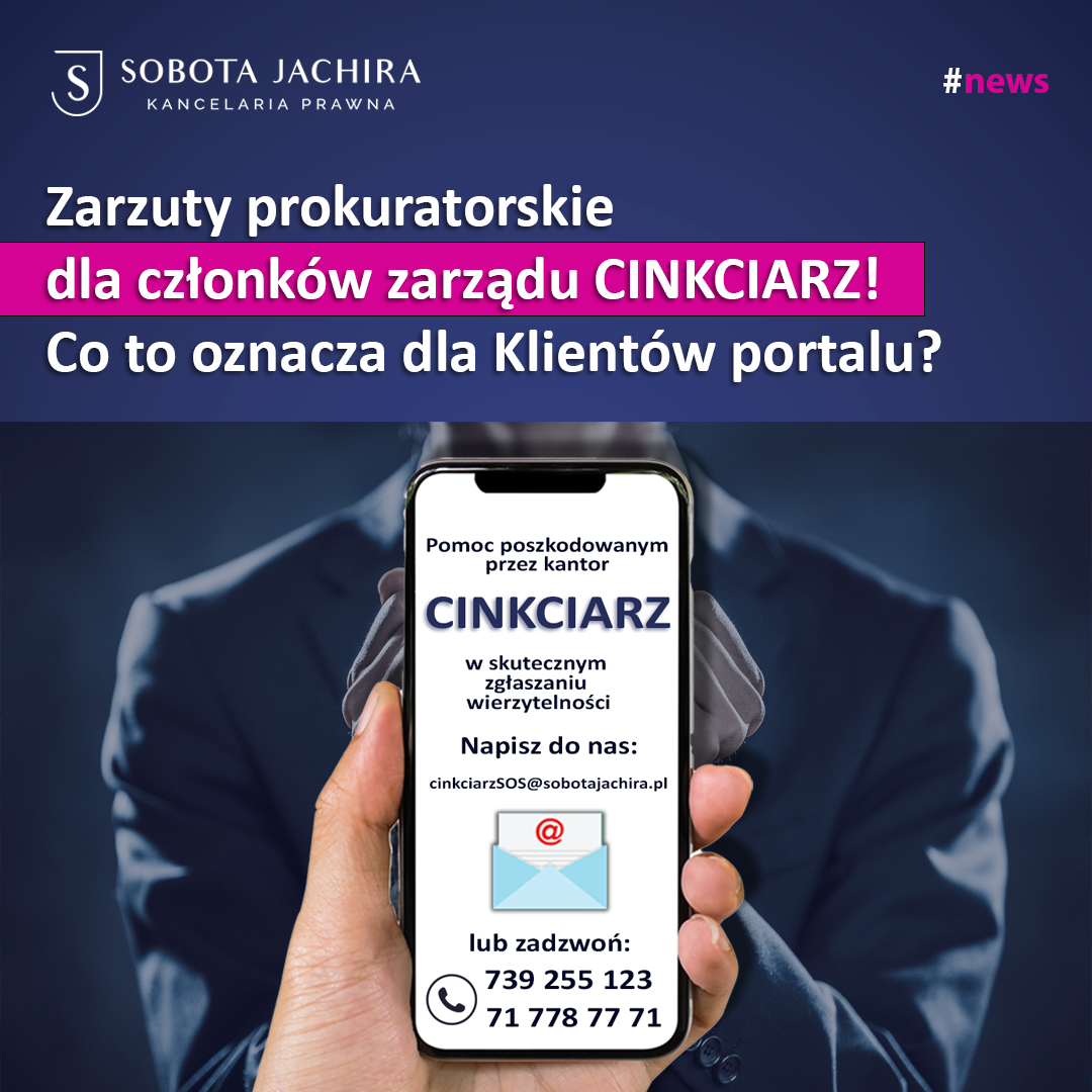 Zarzuty prokuratorskie dla członków zarządu Cinkciarz.pl – co to oznacza dla pokrzywdzonych Klientów portalu?