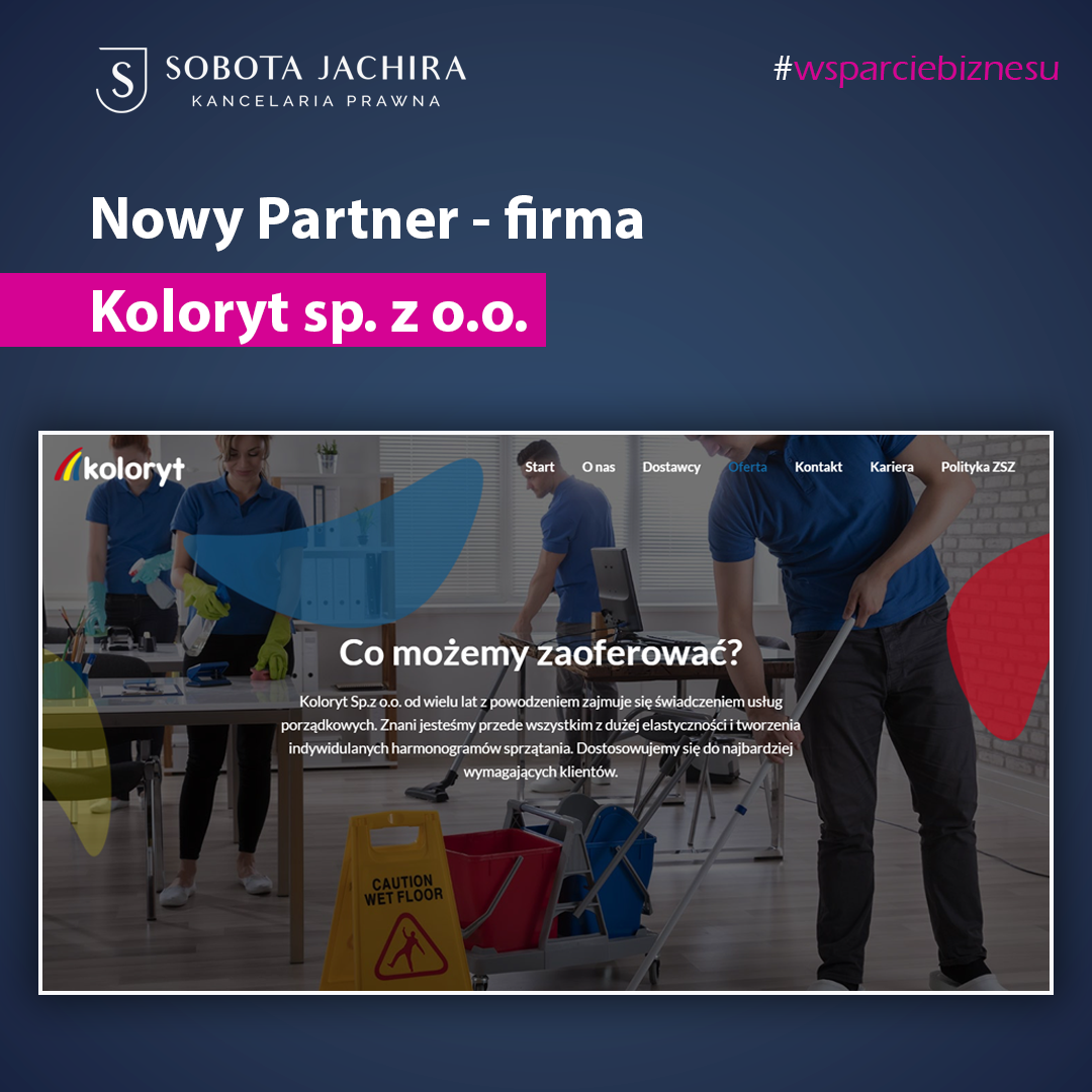 Firma Koloryt nowym Partnerem Wsparcia Biznesu naszej kancelarii!